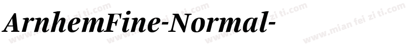ArnhemFine-Normal字体转换