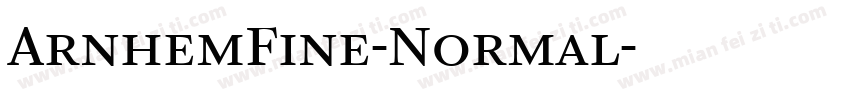 ArnhemFine-Normal字体转换
