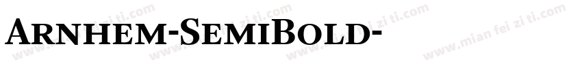 Arnhem-SemiBold字体转换