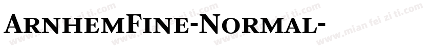 ArnhemFine-Normal字体转换