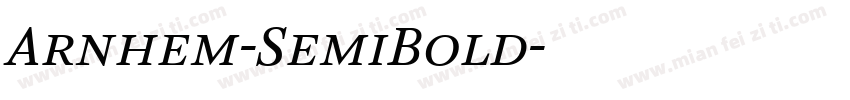Arnhem-SemiBold字体转换