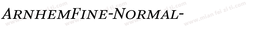 ArnhemFine-Normal字体转换