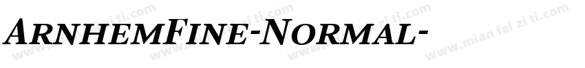 ArnhemFine-Normal字体转换