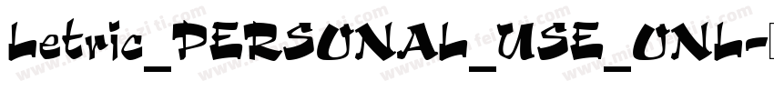 Letric_PERSONAL_USE_ONL字体转换