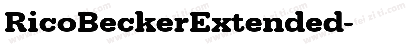 RicoBeckerExtended字体转换