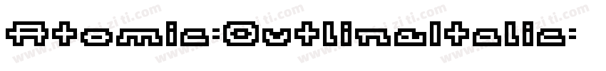 Atomic-OutlineItalic字体转换