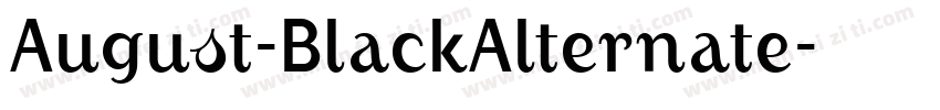 August-BlackAlternate字体转换