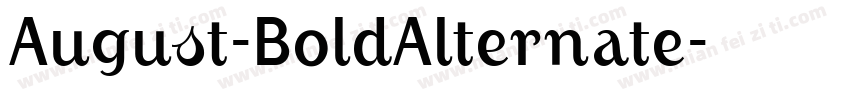 August-BoldAlternate字体转换