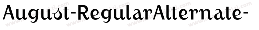 August-RegularAlternate字体转换