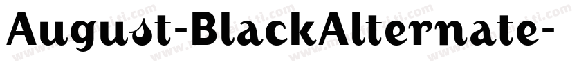 August-BlackAlternate字体转换