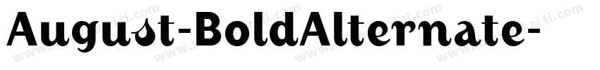 August-BoldAlternate字体转换