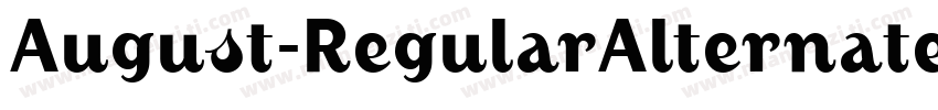 August-RegularAlternate字体转换