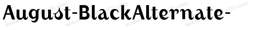 August-BlackAlternate字体转换