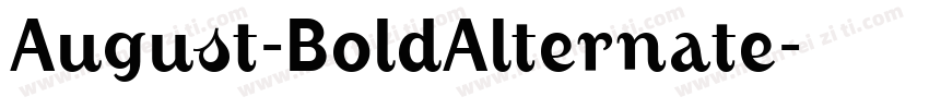 August-BoldAlternate字体转换