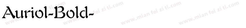 Auriol-Bold字体转换