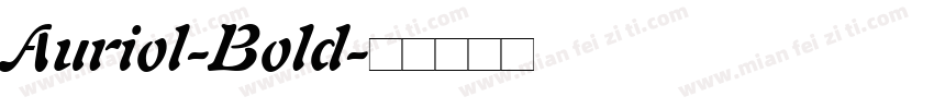 Auriol-Bold字体转换