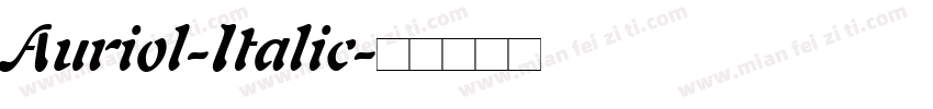 Auriol-Italic字体转换