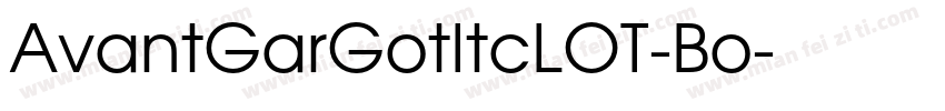 AvantGarGotItcLOT-Bo字体转换