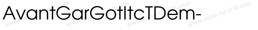 AvantGarGotItcTDem字体转换