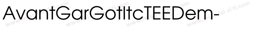 AvantGarGotltcTEEDem字体转换