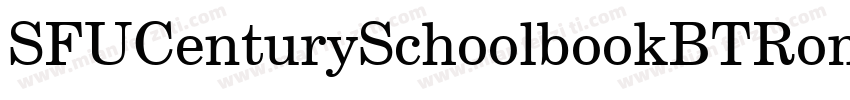 SFUCenturySchoolbookBTRoman字体转换