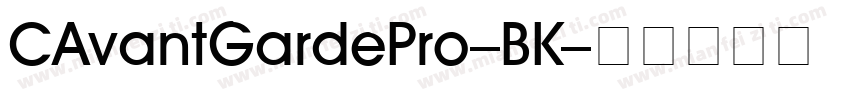 CAvantGardePro-BK字体转换