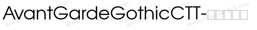 AvantGardeGothicCTT字体转换