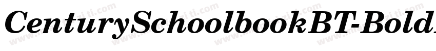 CenturySchoolbookBT-BoldItalic字体转换