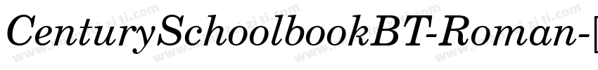 CenturySchoolbookBT-Roman字体转换