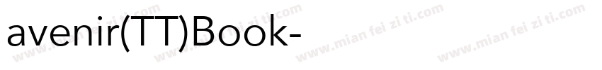 avenir(TT)Book字体转换