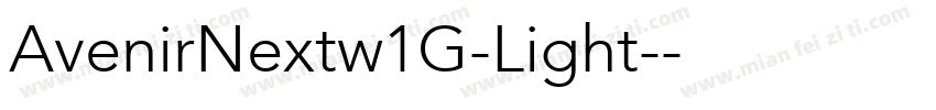 AvenirNextw1G-Light-字体转换