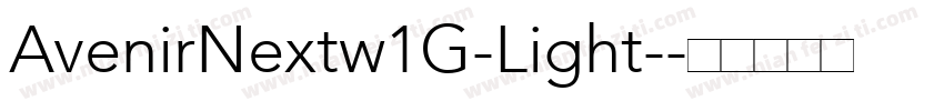 AvenirNextw1G-Light-字体转换