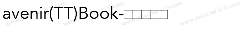avenir(TT)Book字体转换