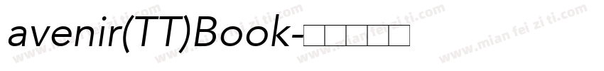 avenir(TT)Book字体转换