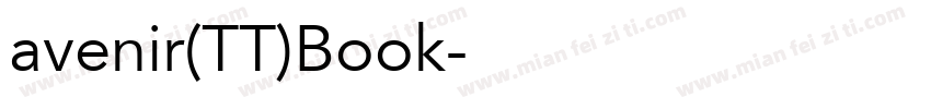 avenir(TT)Book字体转换