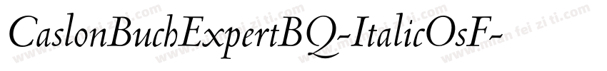 CaslonBuchExpertBQ-ItalicOsF字体转换