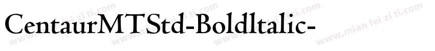 CentaurMTStd-Boldltalic字体转换