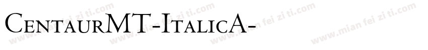 CentaurMT-ItalicA字体转换