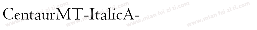 CentaurMT-ItalicA字体转换