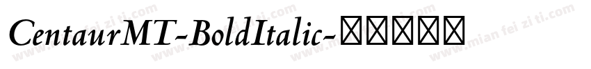 CentaurMT-BoldItalic字体转换