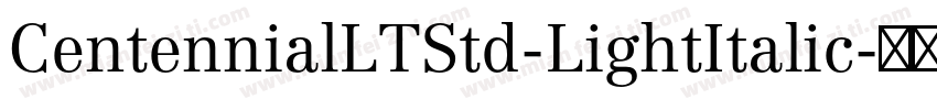 CentennialLTStd-LightItalic字体转换
