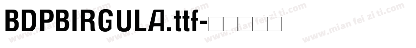 BDPBIRGULA.ttf字体转换