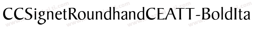 CCSignetRoundhandCEATT-BoldItal字体转换