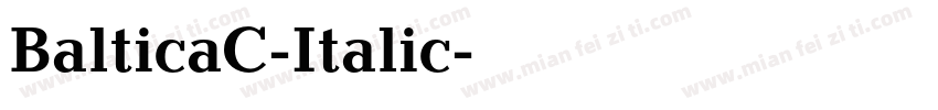 BalticaC-Italic字体转换