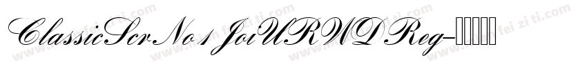 ClassicScrNo1JoiURWDReg字体转换