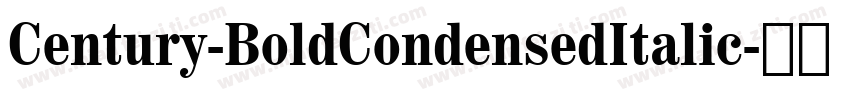 Century-BoldCondensedItalic字体转换