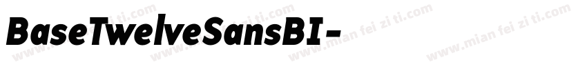 BaseTwelveSansBI字体转换
