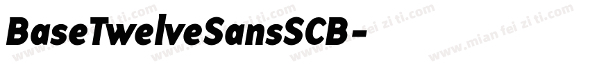 BaseTwelveSansSCB字体转换