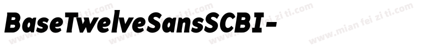 BaseTwelveSansSCBI字体转换