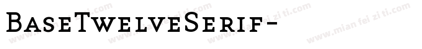 BaseTwelveSerif字体转换